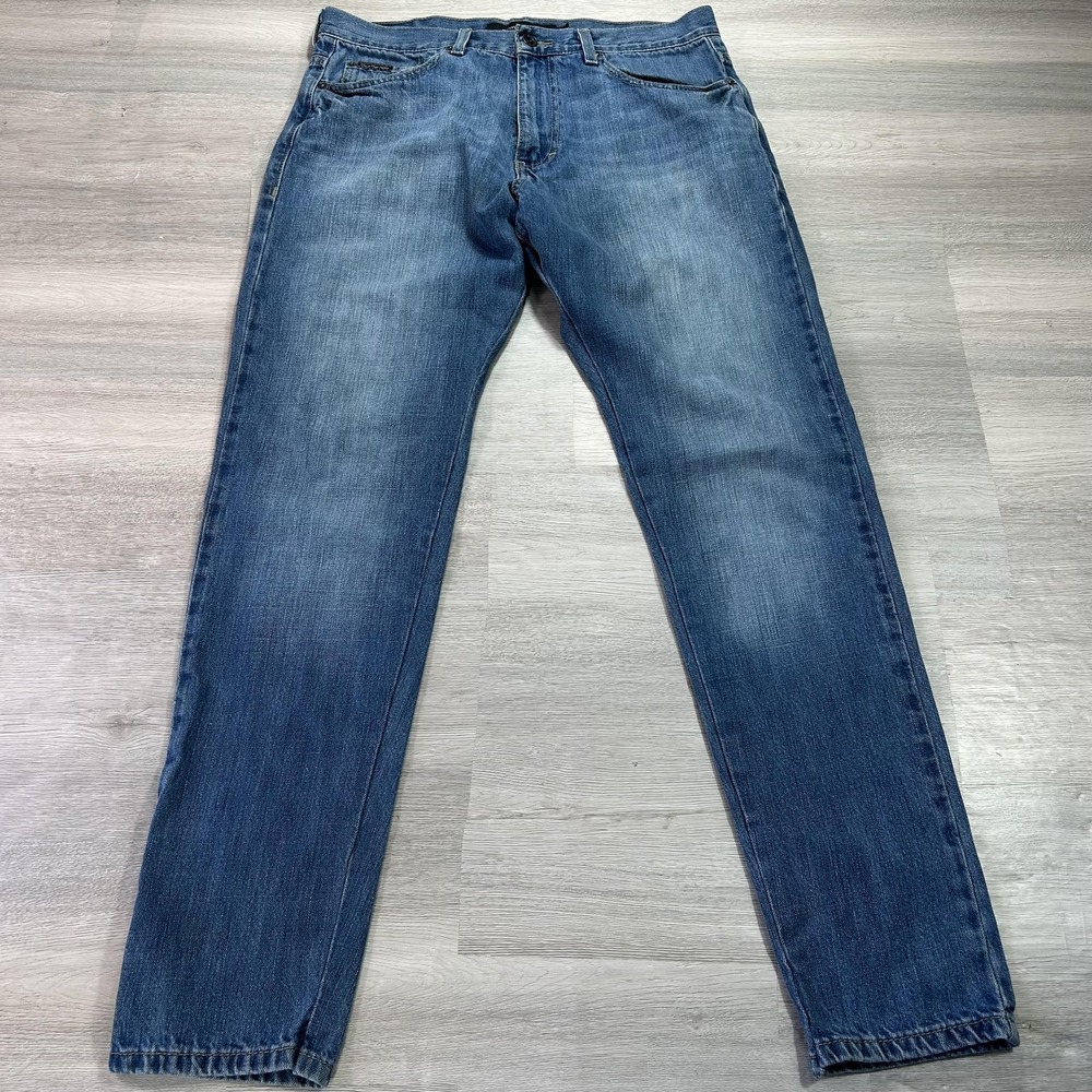 Calvin Klein Jeans Mens 32x31 Blue Relaxed Straight Medium Wash 32x31